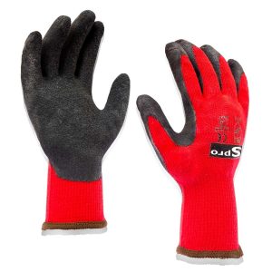 GUANTE SUPER FLEX/ PALMA LATEX NEGRO (ROJO)