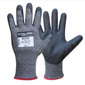GUANTE MULTIFLEX CUT-5 NIVEL F PU GRIS/ NEGRO