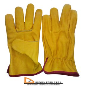 GUANTE DE OPERADOR RIBETEADO ROJO