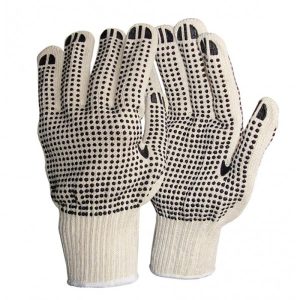 GUANTE DE HILO CON PUNTOS PVC