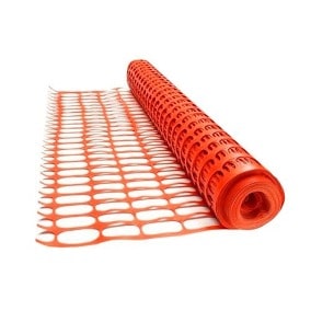 MALLA CERCADORA NARANJA DE PVC LIVIANA/PESADA